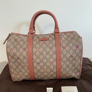 Gucci Beige and Pink Satchel